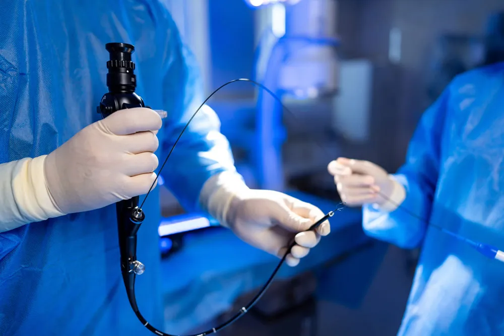 Doctors preparing for endoscopy